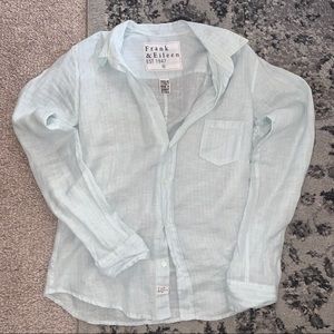 Frank & Eileen Linen Striped Button Down